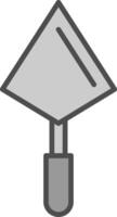 Trowel Line Filled Greyscale Icon Design vector