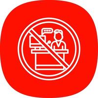 Prohibited Sign Line Curve Icon Design vector