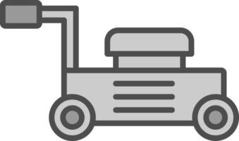 Lawn Mower Line Filled Greyscale Icon Design vector