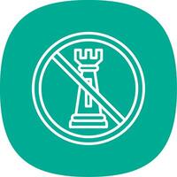 Prohibited Sign Line Curve Icon Design vector