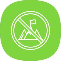 Prohibited Sign Line Curve Icon Design vector