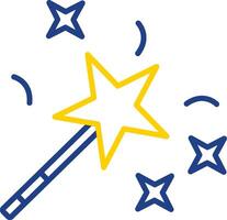 Magic Wand Line Two Colour Icon Design vector