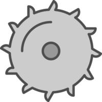 Saw Blade Line Filled Greyscale Icon Design vector