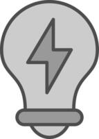 Light Bulb Line Filled Greyscale Icon Design vector