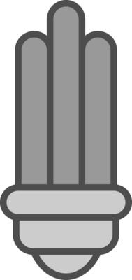 Bulb Line Filled Greyscale Icon Design