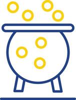 Cauldron Line Two Colour Icon Design vector