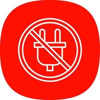 Prohibited Sign Line Curve Icon Design vector