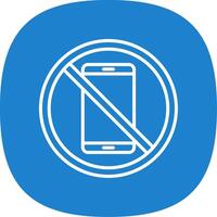 Prohibited Sign Line Curve Icon Design vector