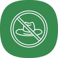 Prohibited Sign Line Curve Icon Design vector