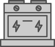 Oven Line Filled Greyscale Icon Design vector