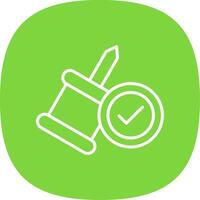 Pin Line Curve Icon Design vector