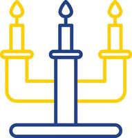 Candelabra Line Two Colour Icon Design vector