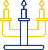 Candelabra Line Two Colour Icon Design vector