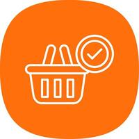 Basket Line Curve Icon Design vector