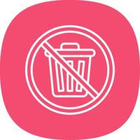 Prohibited Sign Line Curve Icon Design vector