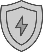 Save Energy Line Filled Greyscale Icon Design vector