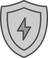 Save Energy Line Filled Greyscale Icon Design vector