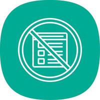 Prohibited Sign Line Curve Icon Design vector