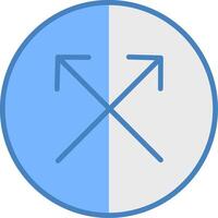 Split Line Filled Blue Icon vector