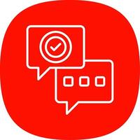 Conversation Line Curve Icon Design vector