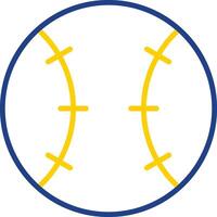 Baseball Line Two Colour Icon Design vector