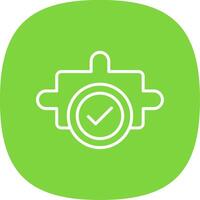 Jigsaw Line Curve Icon Design vector