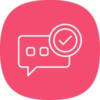 Conversation Line Curve Icon Design vector