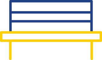 Bench Line Two Colour Icon Design vector