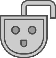 Wall Socket Line Filled Greyscale Icon Design vector