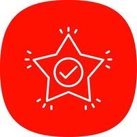 Star Line Curve Icon Design vector