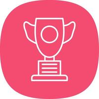 Trophy Line Curve Icon Design vector