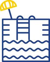 Swimming Pool Line Two Colour Icon Design vector