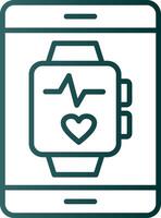 Smartwatch Line Gradient Icon vector