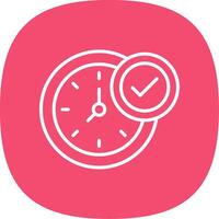 Clock Line Curve Icon Design vector