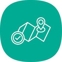 Location Line Curve Icon Design vector