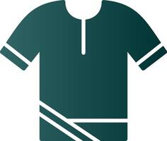 icono de gradiente de glifo de camisa de polo vector