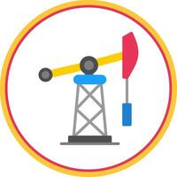 Fossil Fuels Flat Circle Icon vector