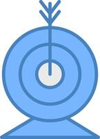 Targeting Line Filled Blue Icon vector