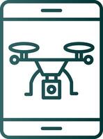 Drone Line Gradient Icon vector