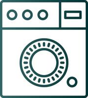 Washing Machine Line Gradient Icon vector