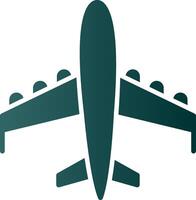 Plane Glyph Gradient Icon vector