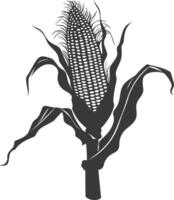 Silhouette corn black color only full vector