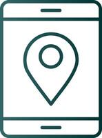 Location Line Gradient Icon vector