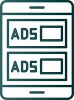 anuncios Campaña línea degradado icono vector
