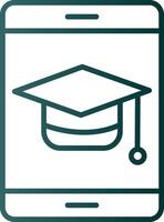 Graduation Line Gradient Icon vector