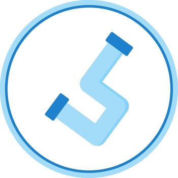 tubo plano circulo plano circulo icono vector