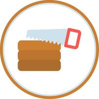 Carpentry Work Flat Circle Icon vector