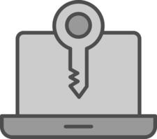 Computer Keys Line Filled Greyscale Icon Design vector