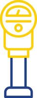 Parking Meter Line Two Colour Icon Design vector