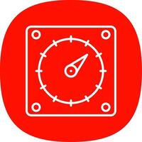 Timer Line Curve Icon Design vector